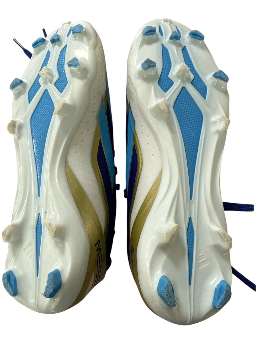 Adidas X Crazyfast League Messi Men’s Blue White Lace-Up Soccer Cleats